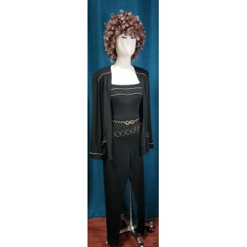 Black and Gold Disco Jumpsuit ADULT HIRE